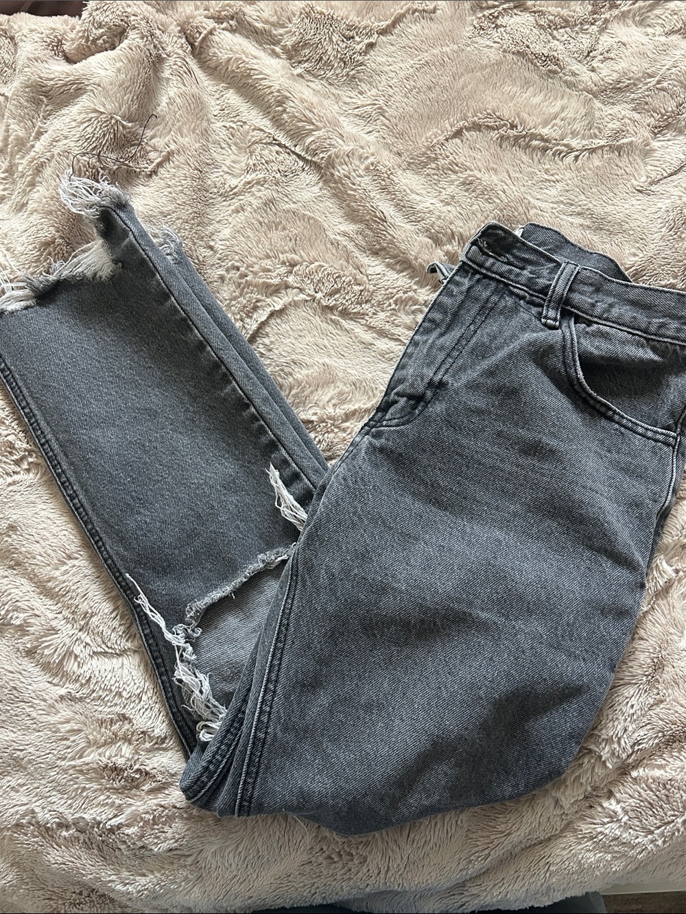 Buddy Love Women's Skinny Distressed Gray Jeans